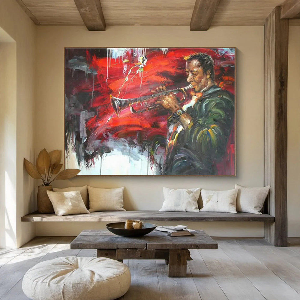 Large-Size Custom Hand-Painted Abstract Painting for Vertical Urban Aquaponics Exhibition Hall DLZ3020