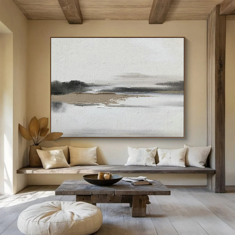 Jumbo Custom Hand-Painted Abstract Canvas for Corporate Break Rooms DLZ3295
