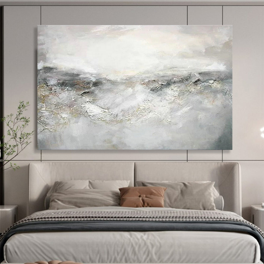 Customized Large Abstract Hand Painting for Hydroelectric Dam Monitoring Station DLZ2825