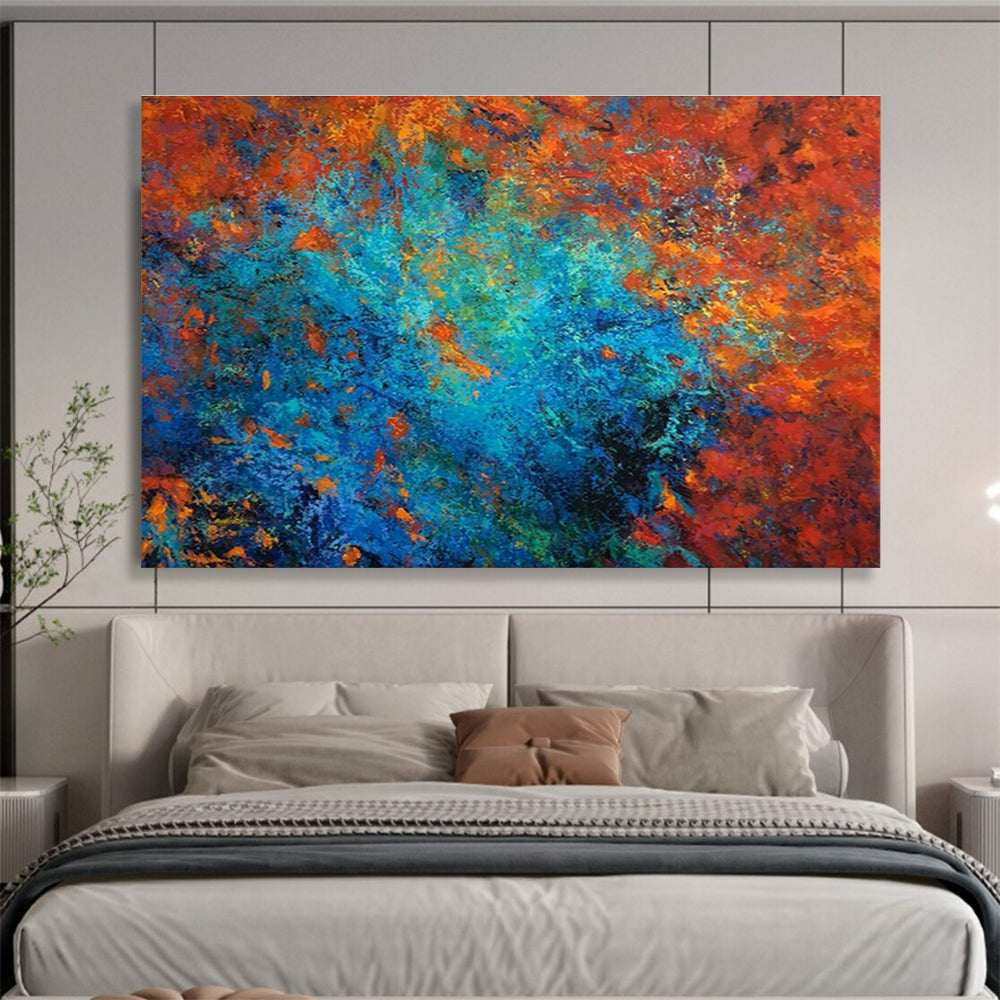 Large-Size Custom Hand-Painted Abstract Painting for Urban Vertical Farming Crop Nutrition Optimization Lab DLZ3107