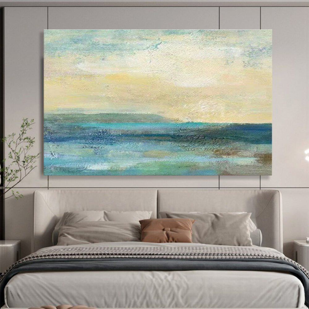 Custom-Made Giant Abstract Hand Painting for Smart City Command Center DLZ2819