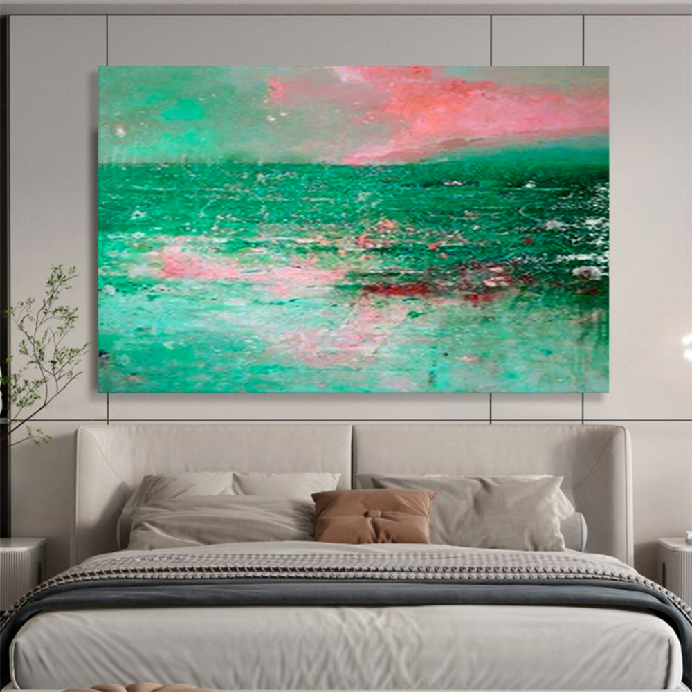 Large Custom Abstract Hand-Painted Art for Sports Medicine Clinic DLZ2782