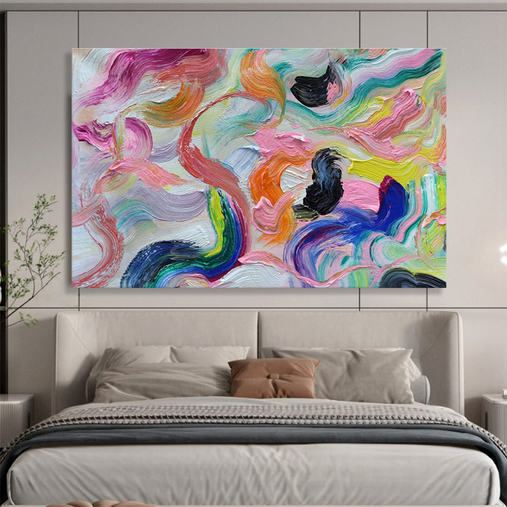 Oversized Custom Abstract Hand Painting for Conference Room DLZ2676