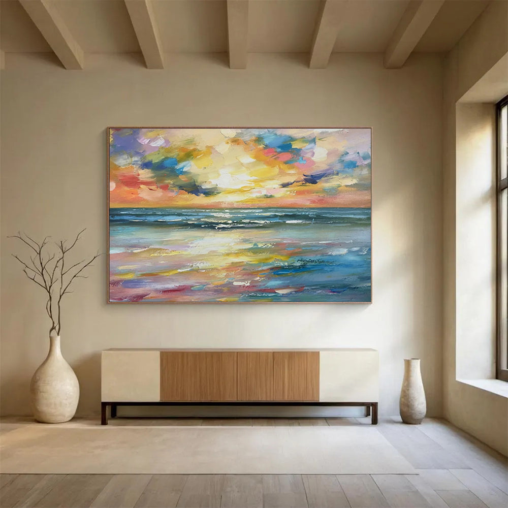 Tailored Hockey Arena Giant Abstract Hand-Painted Mural