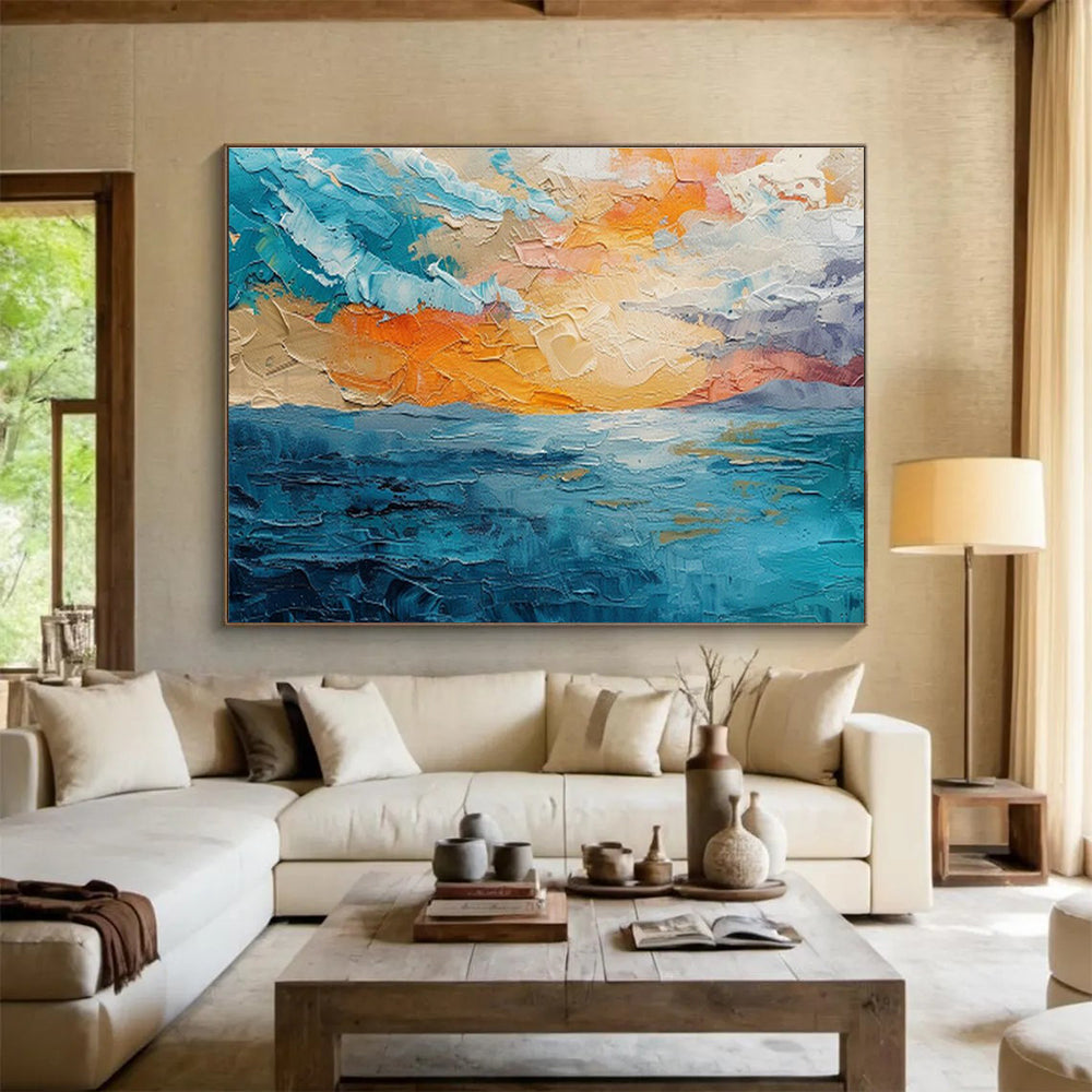 Custom-Made Giant Abstract Hand Painting for Virtual Reality Escape Room DLZ2887