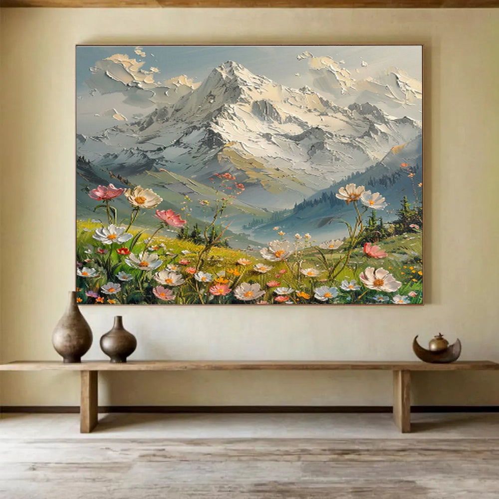Custom-Made Giant Abstract Hand Painting for Deep-Sea Mining Robot Assembly and Testing Facility DLZ3058