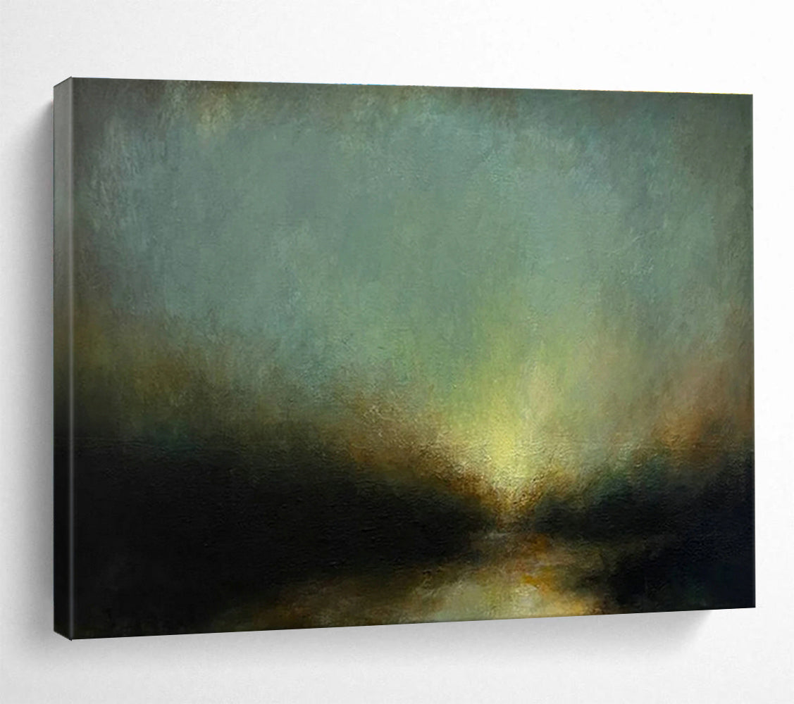 Custom-Made Giant Abstract Hand Painting for Underwater Sensor Network Data Transmission Optimization Center DLZ3161