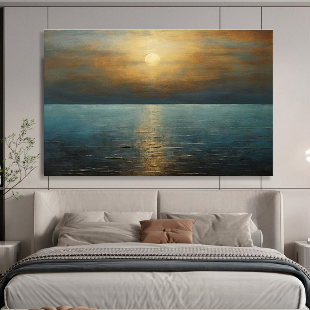 Custom-Made Spa Center Large Abstract Hand Painting