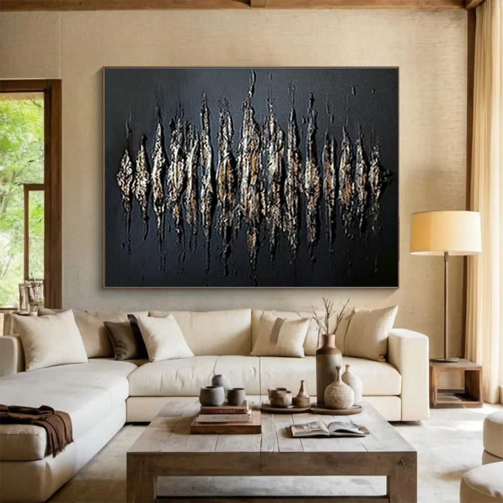 Customizable Luxury Residence Giant Abstract Hand Painting