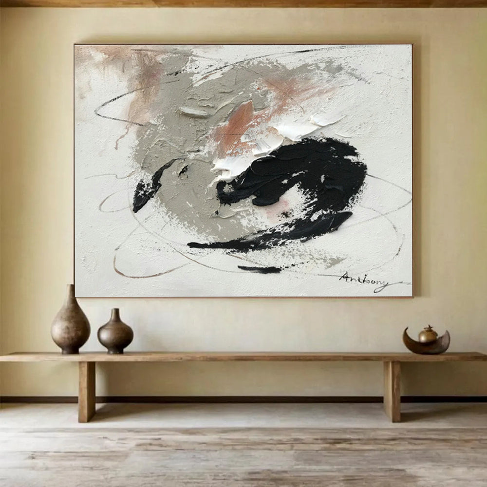 Oversized Custom Hand-Painted Abstract Art for Corridor DLZ2696