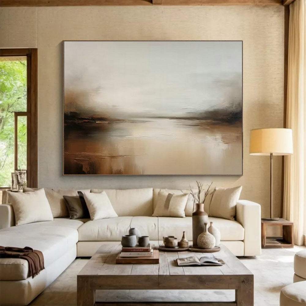 Custom-Made Giant Abstract Hand Painting for Spa Center DLZ2705