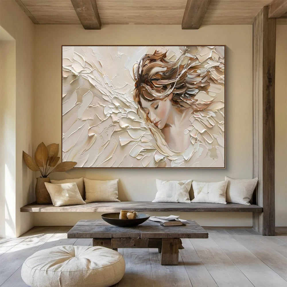 Large Custom Abstract Hand-Painted Art for Offshore Wave Energy Conversion Facility Control Room DLZ2838