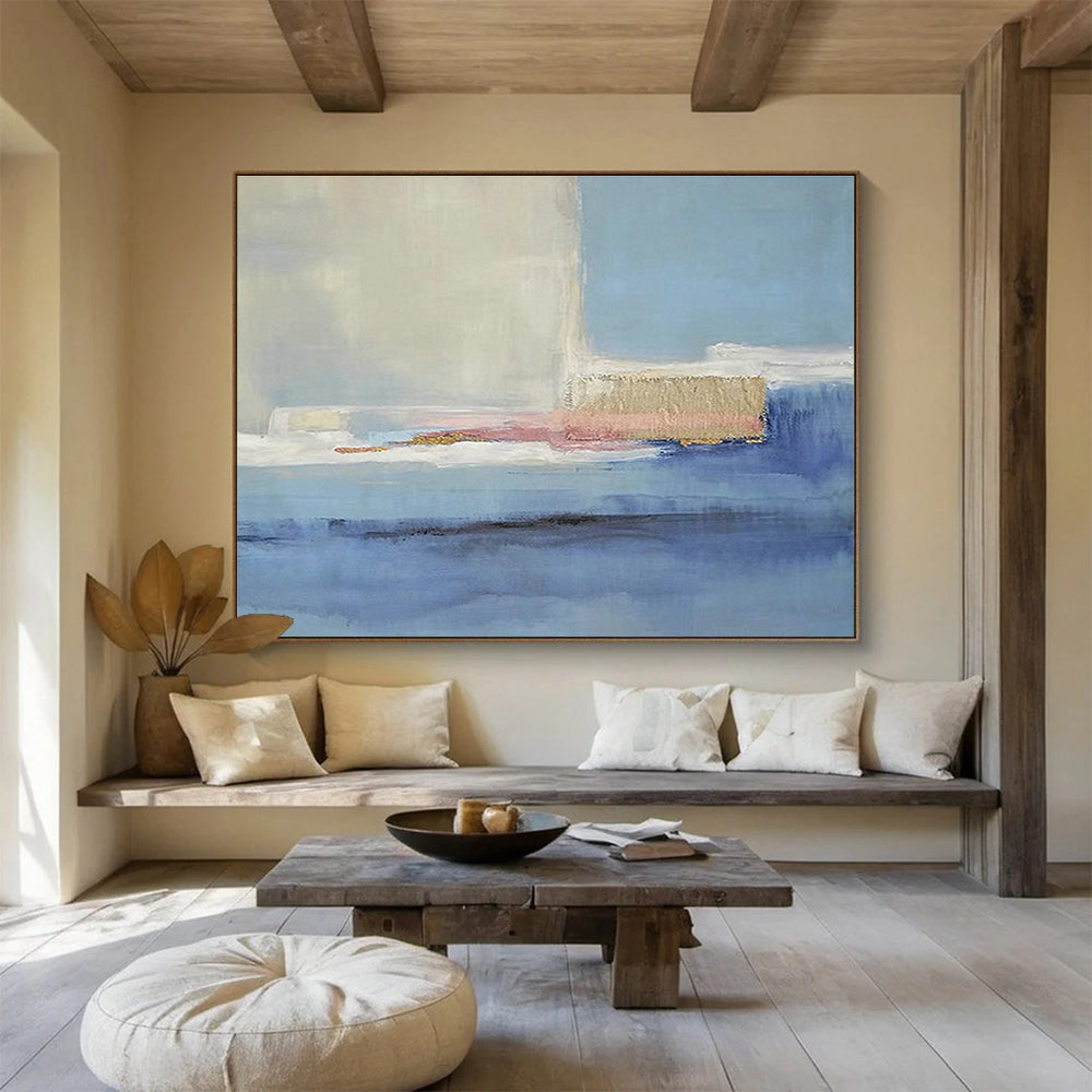 Custom-Made Giant Abstract Hand Painting for Cruise Ship Grand Lobby DLZ2791