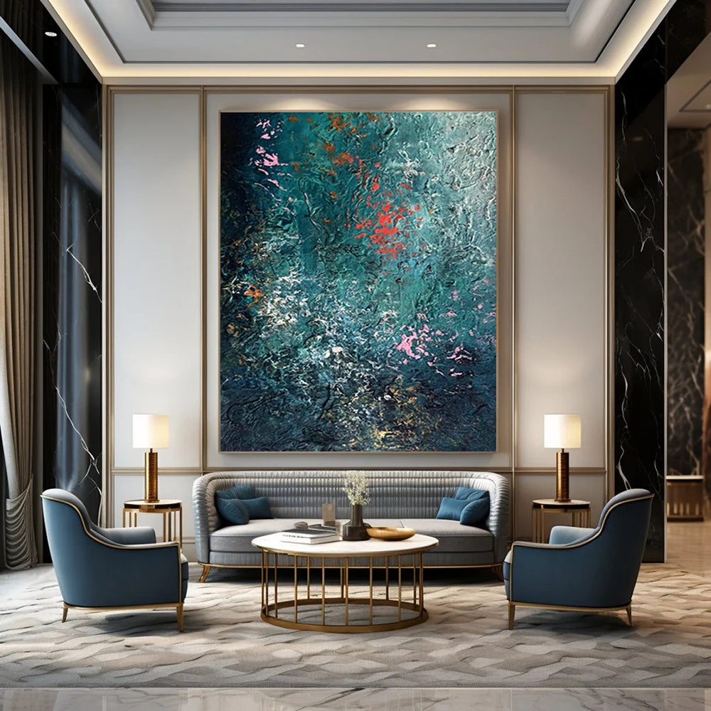 Colossal Custom Hand-Painted Abstract Art for E-Sports Arenas  DLZ0001