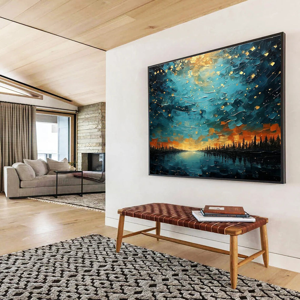 Large Custom Abstract Hand-Painted Art for Urban Vertical Farming Crop Yield Prediction Research Institute DLZ3090