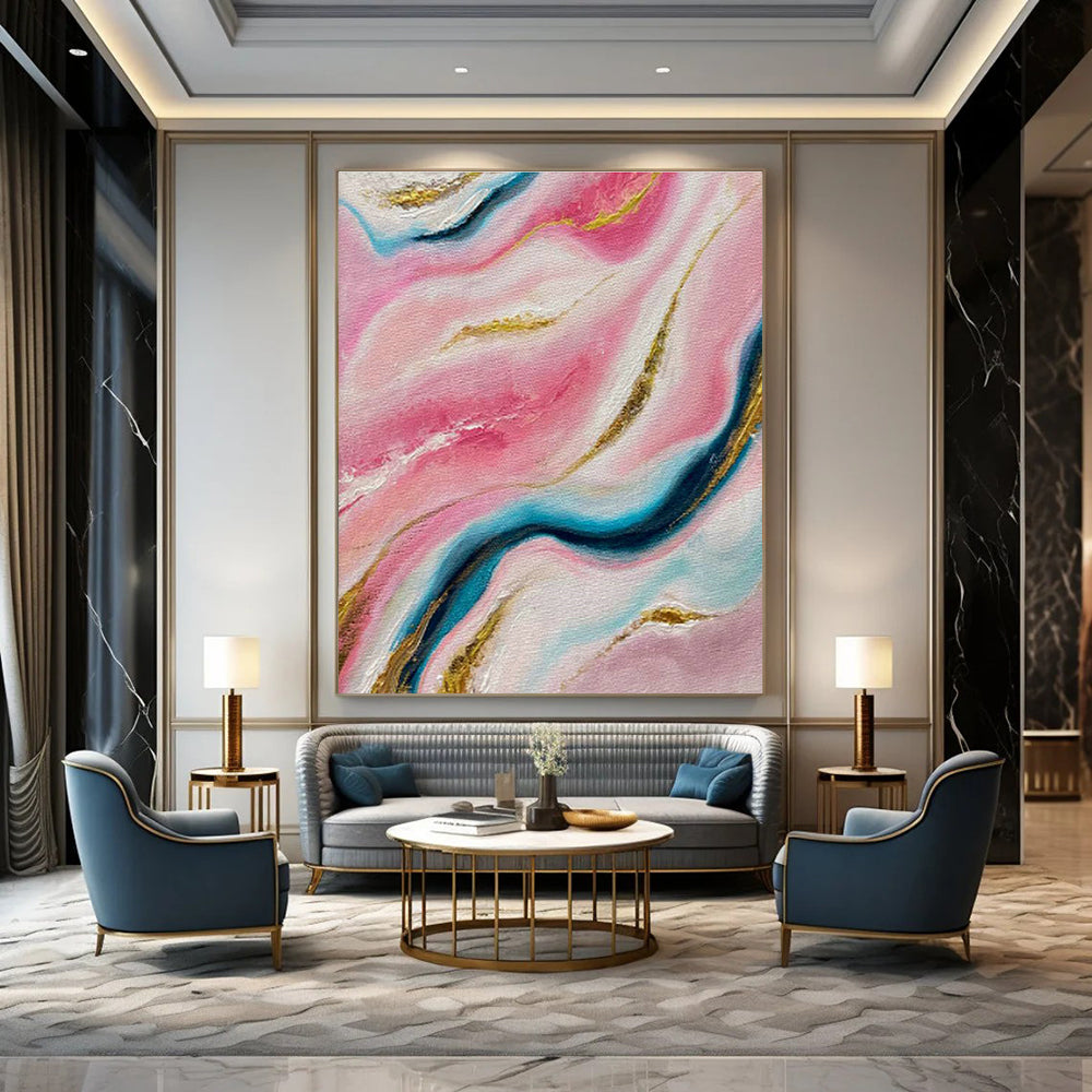 Giant Custom Hand-Painted Abstract Canvas for Archery Ranges  DLZ0028