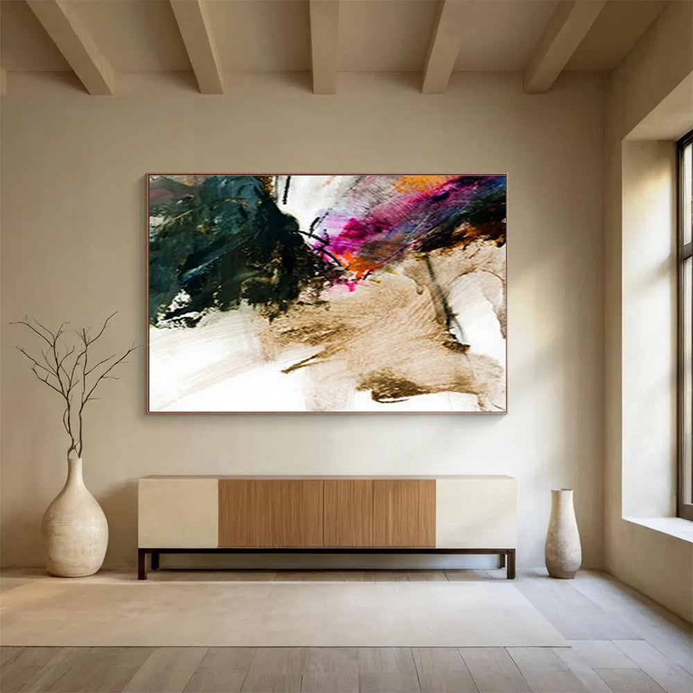 Large-Size Custom Abstract Hand Painting for Dialysis Center DLZ2778