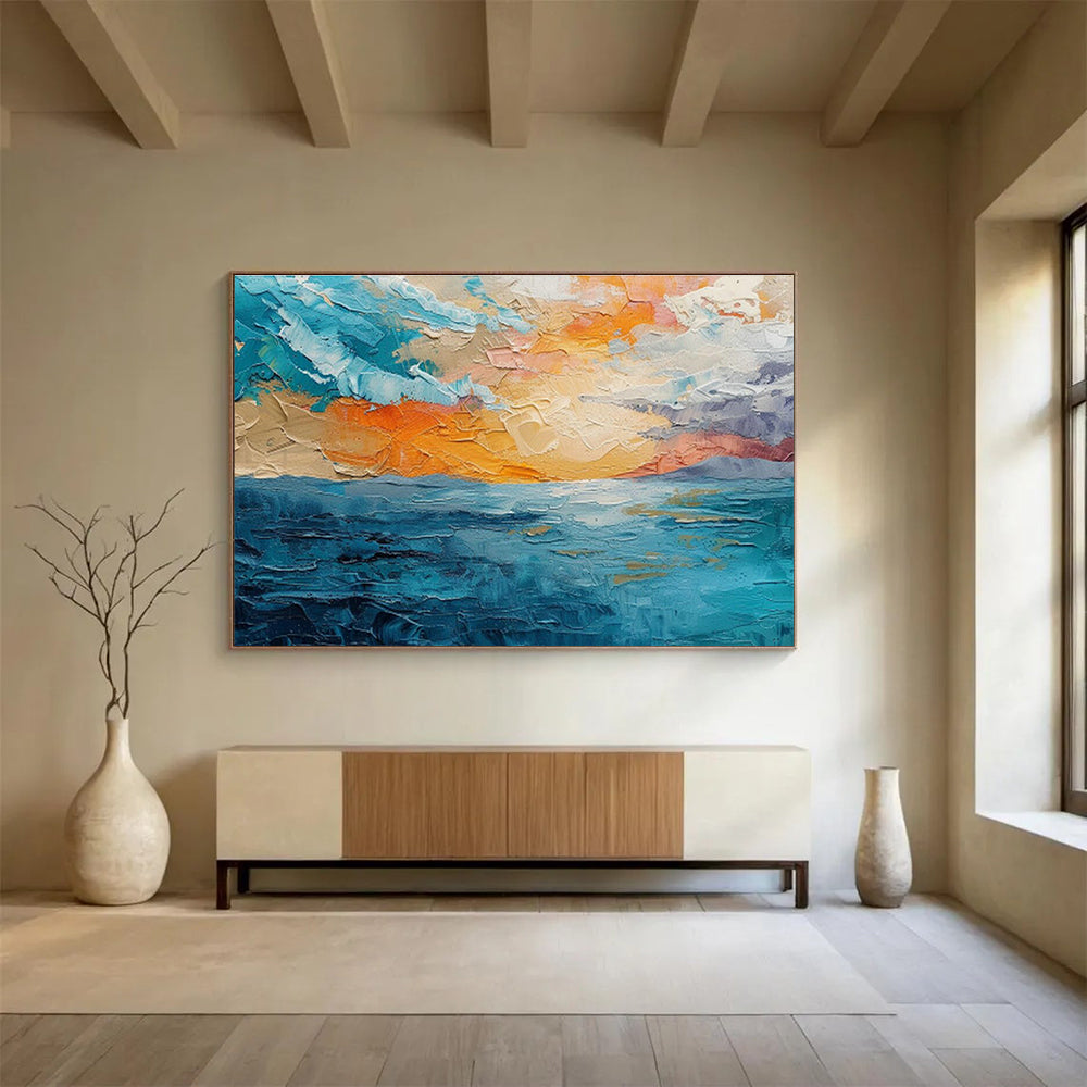 Custom-Made Giant Abstract Hand Painting for Virtual Reality Escape Room DLZ2887