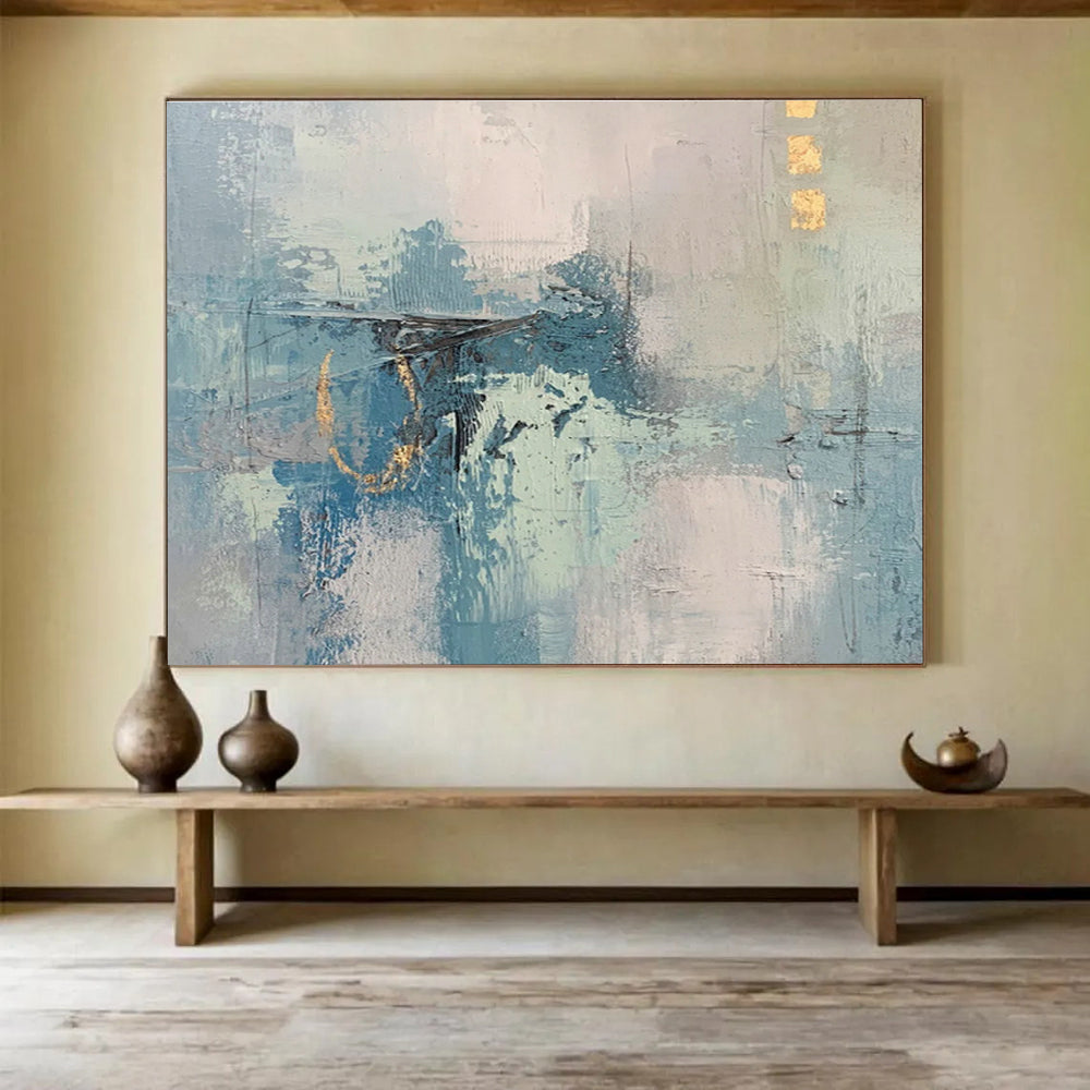 Custom Giant Abstract Hand Painting for Vertical Urban Aquarium Aquatic Animal Training and Enrichment Center DLZ3141