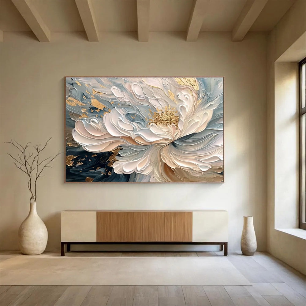 Custom-Made Giant Abstract Hand Painting for Subterranean Geothermal Power Plant Electrical Grid Integration Center DLZ3066