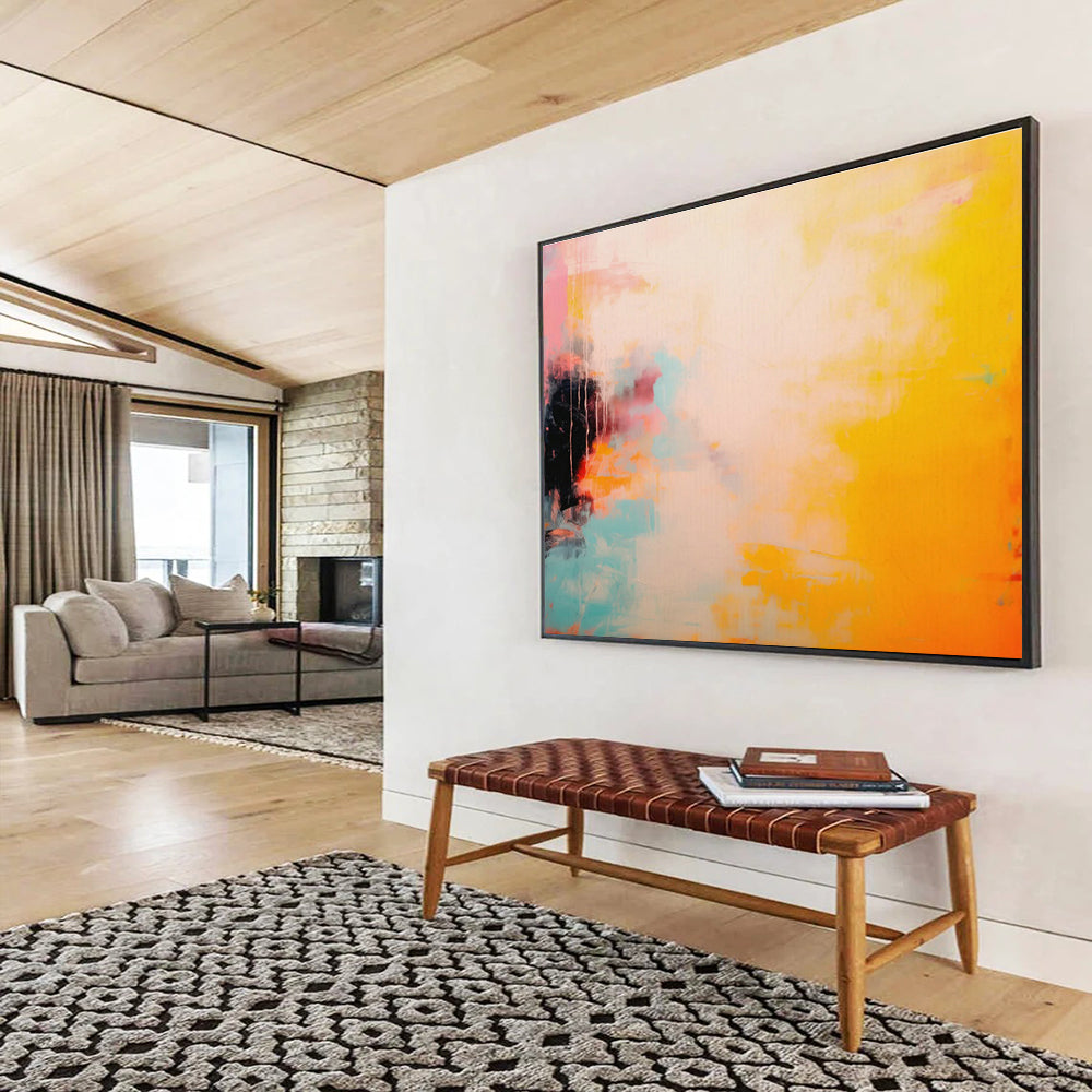 Customized Large-Scale Abstract Hand Painting for Nanotechnology Laboratory DLZ2855