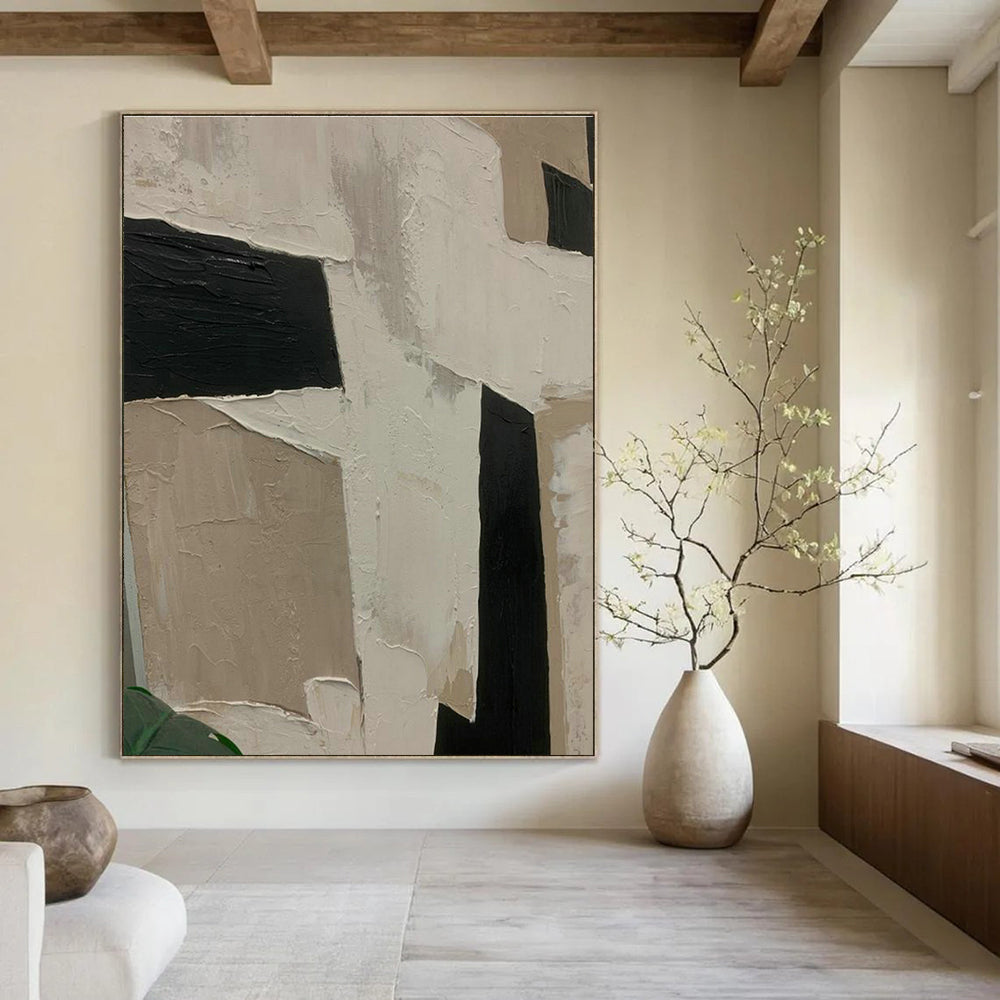 Vast Large-Scale Custom Hand-Painted Abstract Painting - Relaxing Vibe for Wellness Resorts’ Lobbies  DLZ0189
