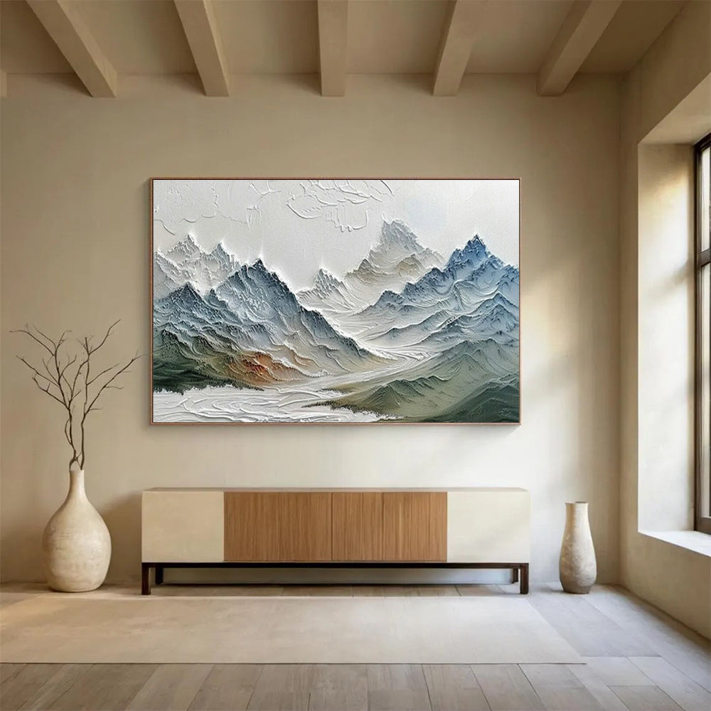 Customized Large-Scale Abstract Hand Painting for Urban Rooftop Garden Maintenance Shed DLZ2837