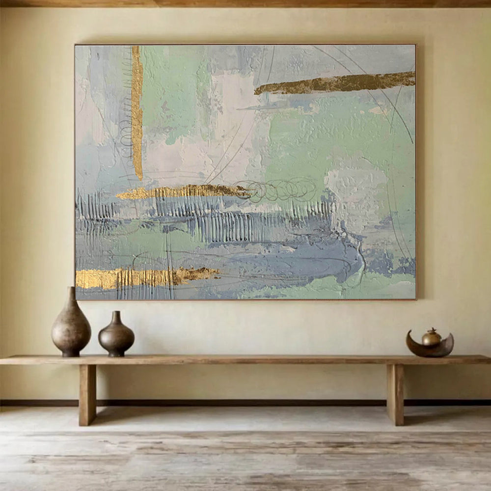 Bespoke Underwater Amusement Park Oversized Abstract Hand Painting DLZ2563