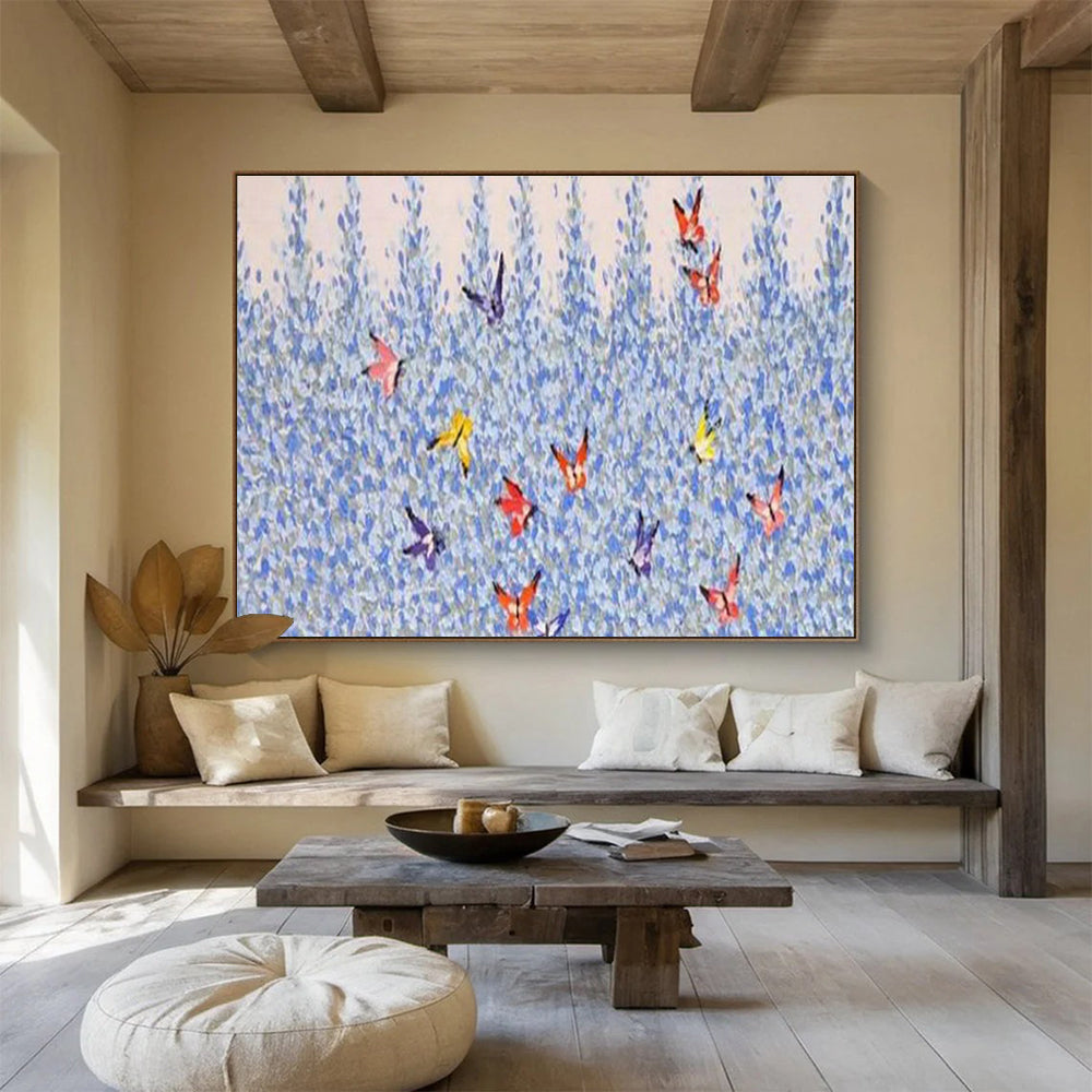 Customized Large Abstract Hand Painting for Antarctic Marine Microbial Fuel Cell Research Station DLZ3043