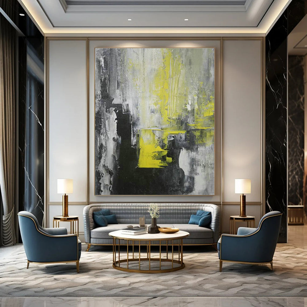 Extra Large Custom Handmade Abstract Painting for Sustainable Living Showrooms  DLZ0063
