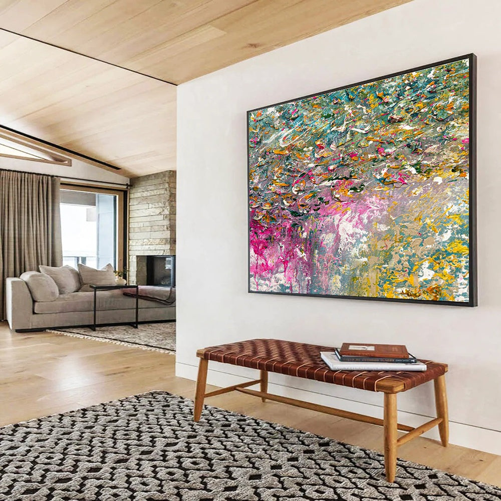 Massive Customizable Handmade Abstract Wall Art for Historical Mansion Event Spaces DLZ3304