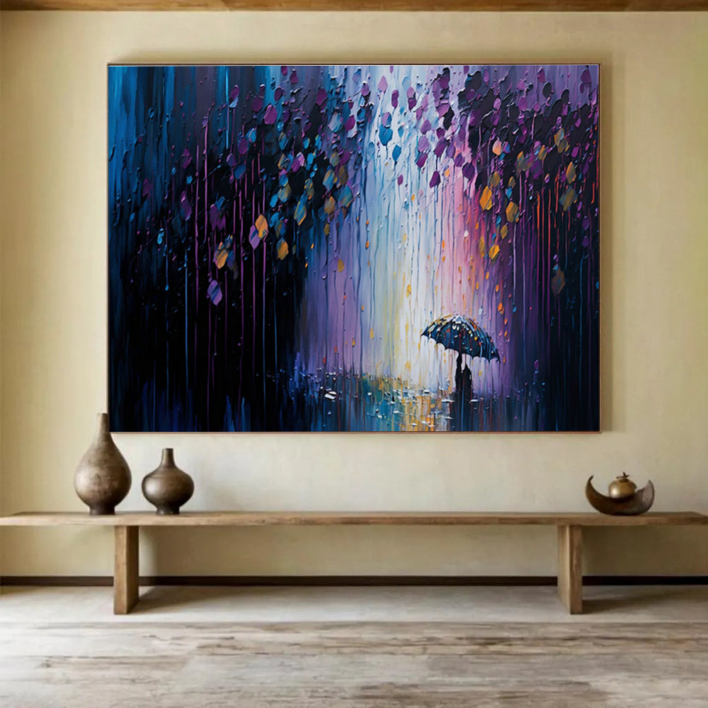 Oversized Custom Hand-Painted Abstract Art for Banquet Halls DLZ3260