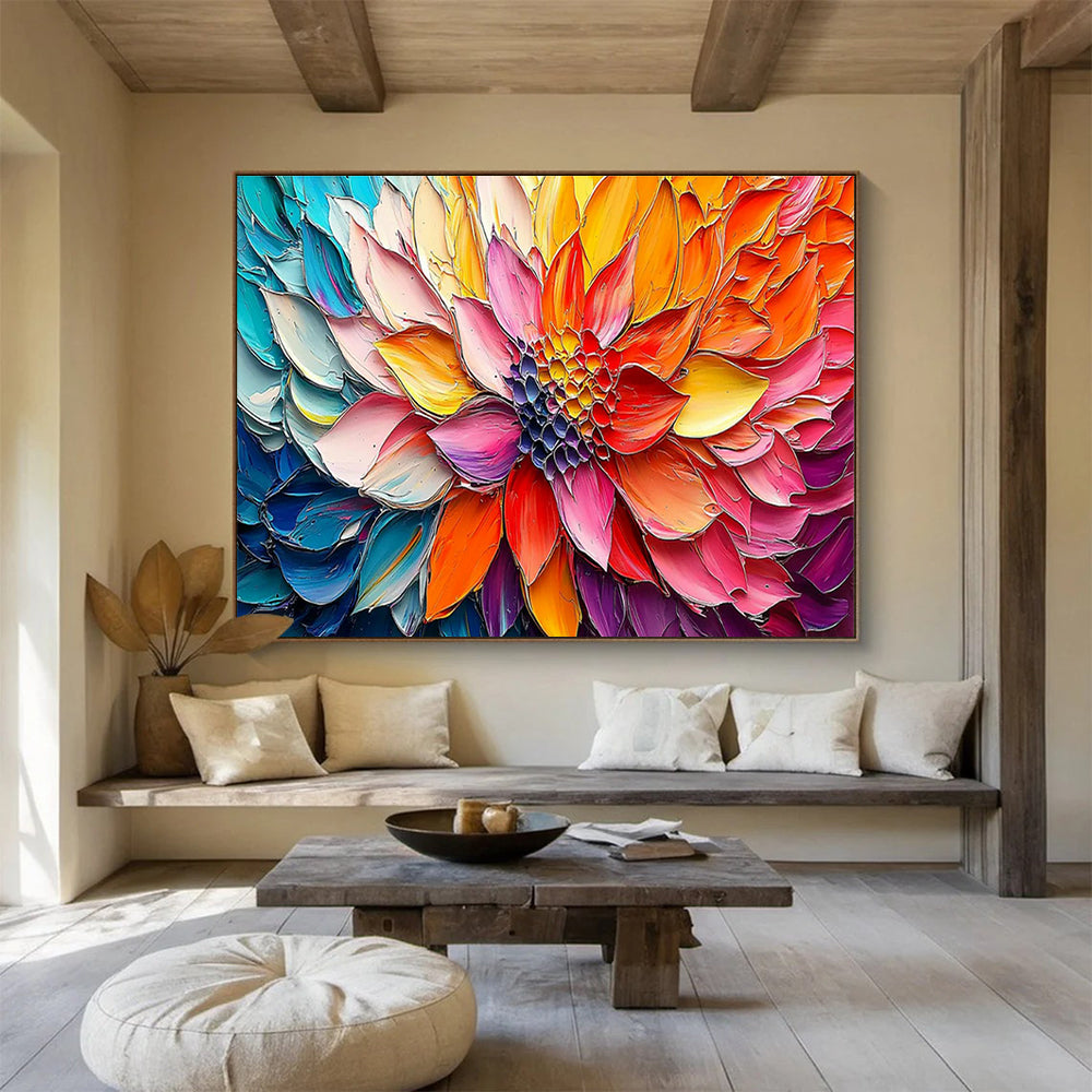 Customizable Extra Large Hand-Painted Abstract Painting for Living Room DLZ3250