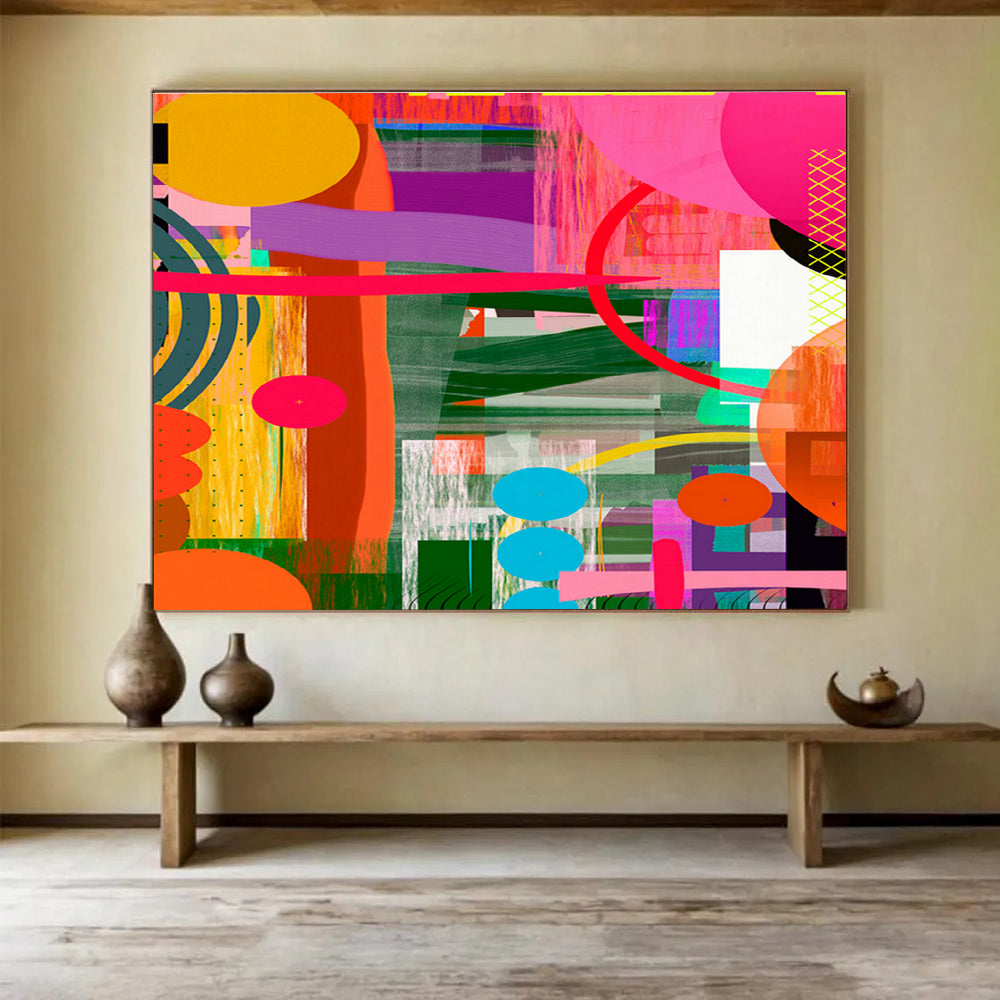 Tailored Mall Lounge Oversized Abstract Hand Painting