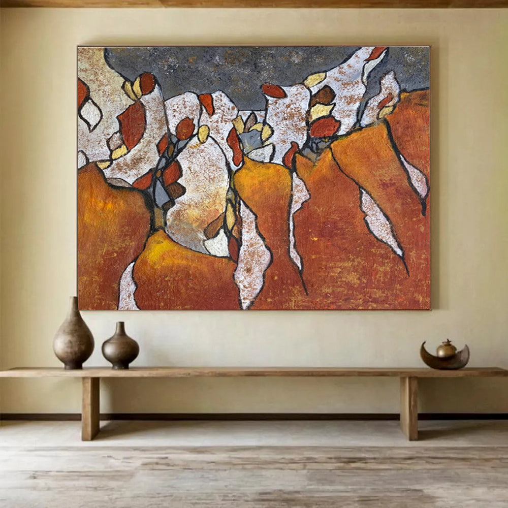 Immense Abstract Floral Painting - Commissioned Acrylic for Retail Stores