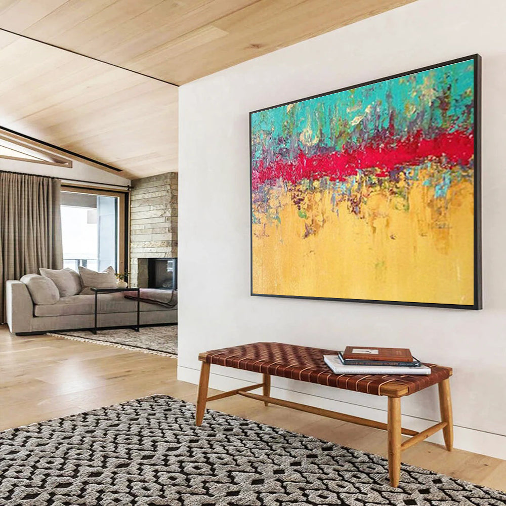 Custom-Made Giant Abstract Hand Painting for Vision Therapy Center DLZ2787