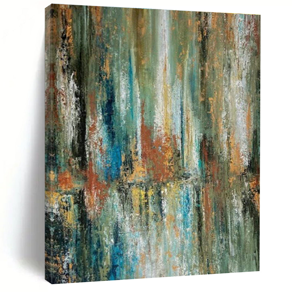 Oversized Custom Hand-Painted Abstract Wall Art for Independent Book Publishers' Offices  DLZ0033