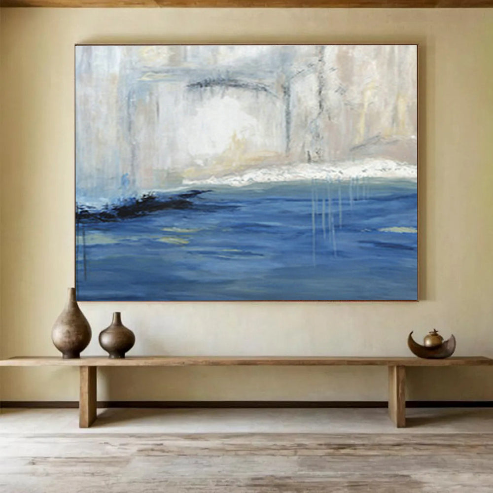 Large-Size Custom Abstract Hand Painting for Hearing Aid Center DLZ2786