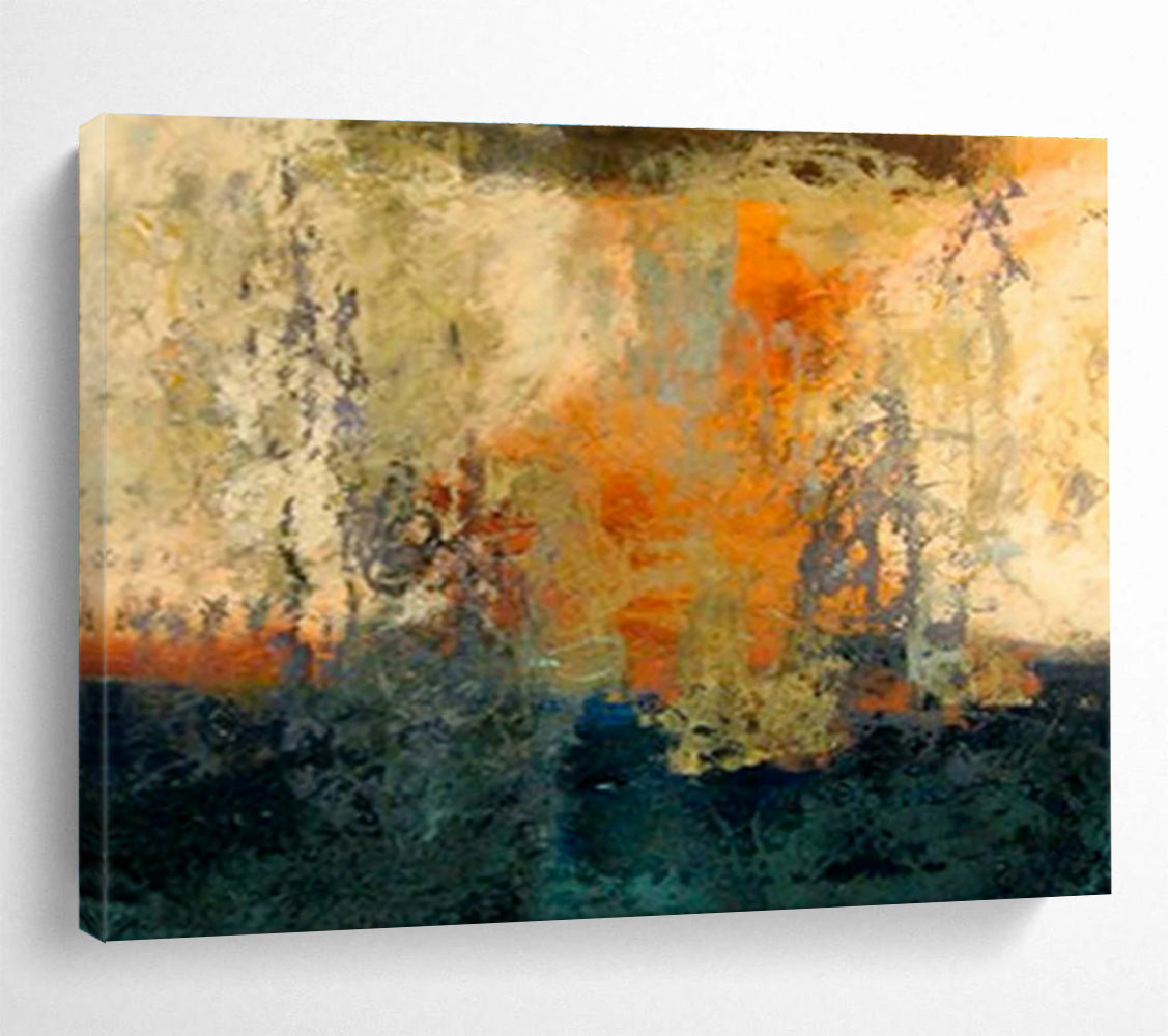 Large-Size Custom Hand-Painted Abstract Painting for Veterinary Emergency Room DLZ2762