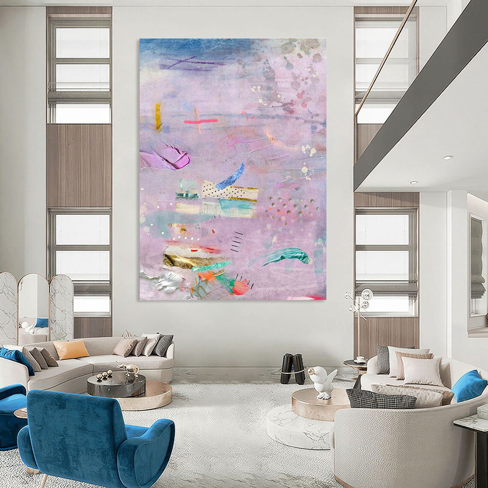 Large-Scale Custom Hand-Painted Abstract Painting - Comforting Art Decoration for Foot Massage Stores  DLZ0144