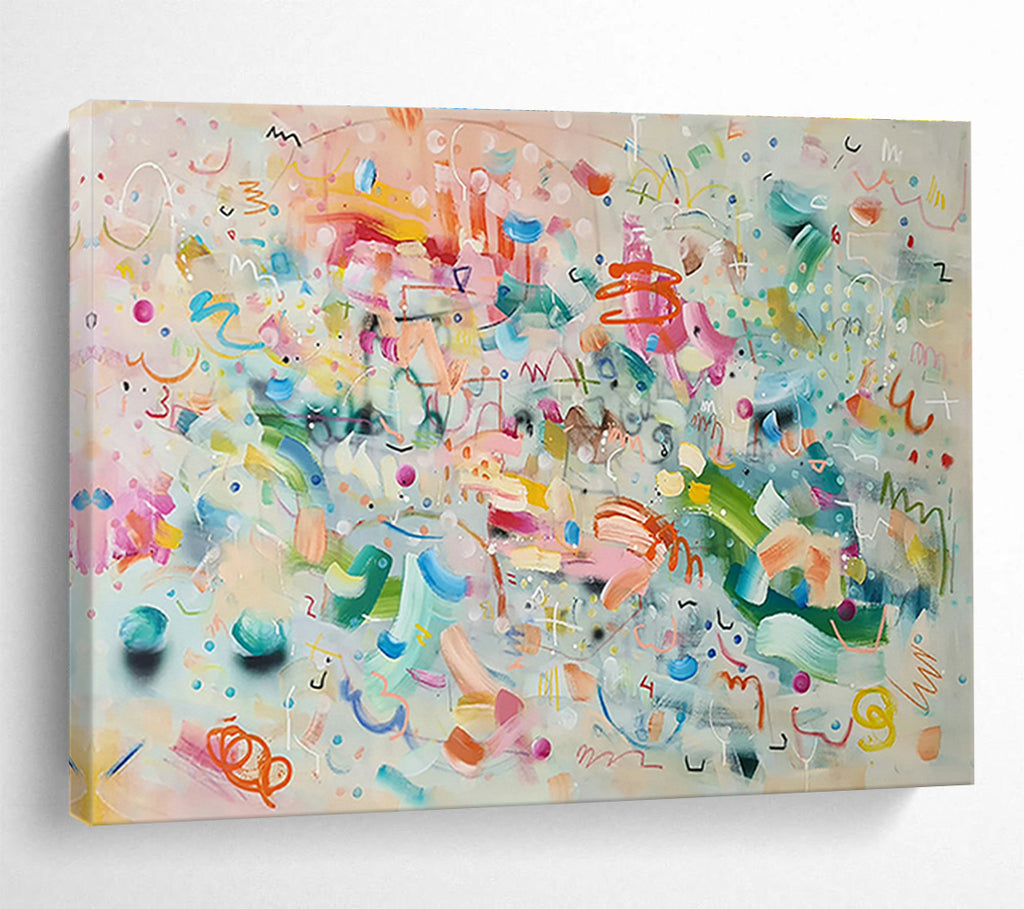Cold Wax Medium Custom Hand-Painted Abstract for Gallery Exhibitions