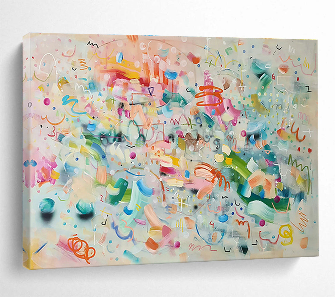 Cold Wax Medium Custom Hand-Painted Abstract for Gallery Exhibitions
