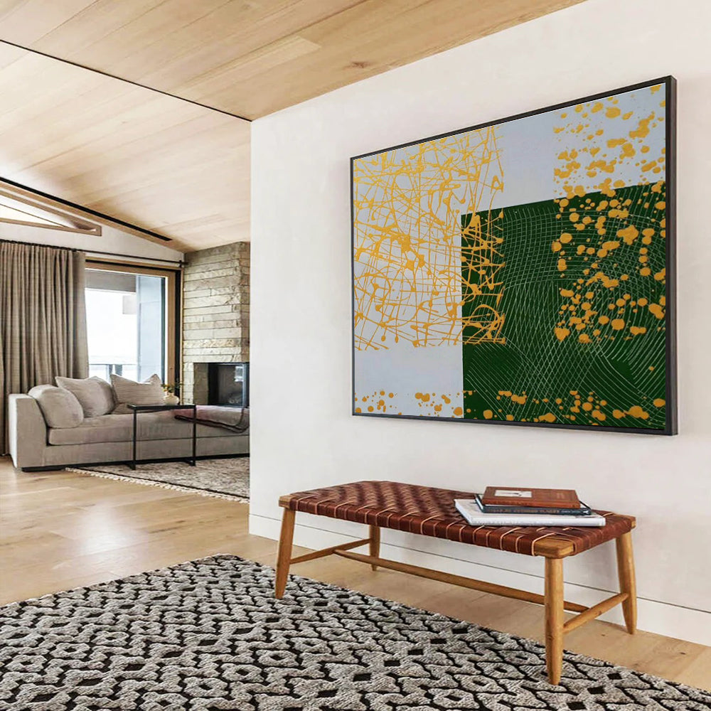 Custom-Made Giant Abstract Hand Painting for Reception Area DLZ2691