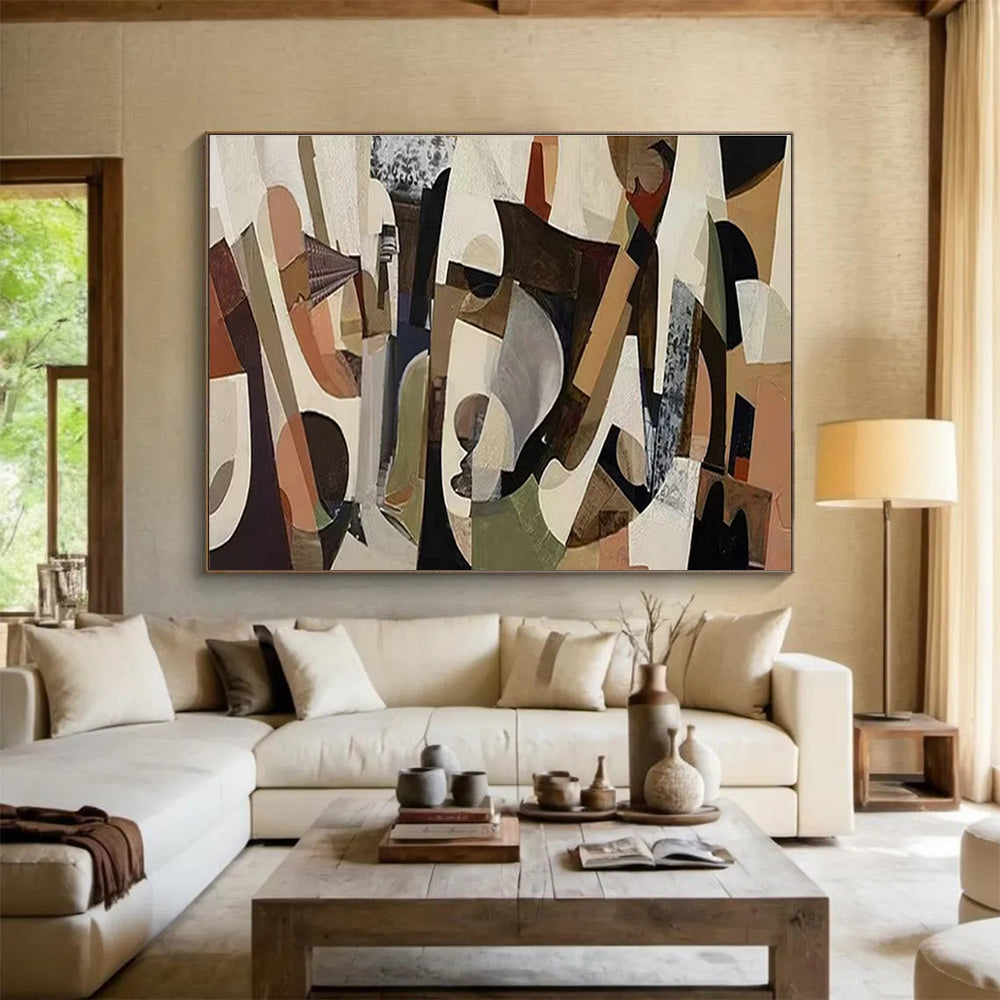 Oversized Custom Hand-Painted Abstract Art for Antarctic Sea Ice Dynamics Research Base DLZ3005