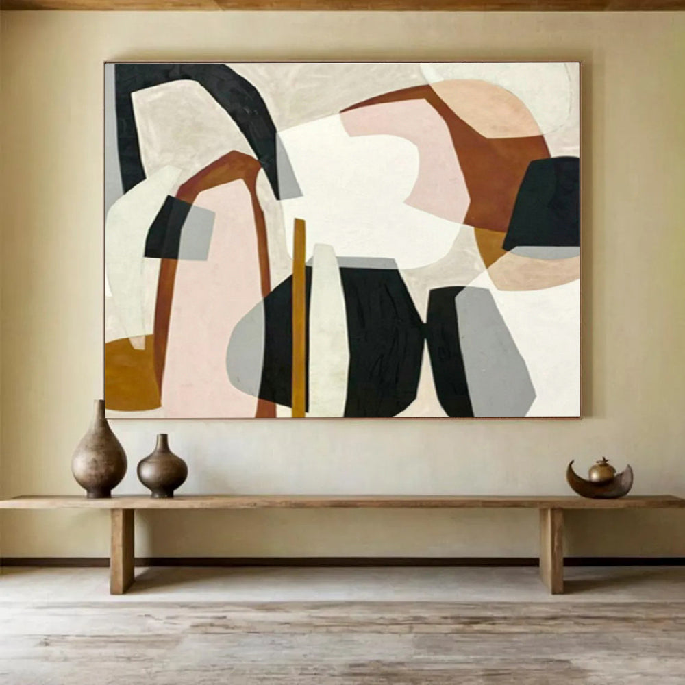 Customized Large Abstract Hand Painting for Lunar Regolith Greenhouse Prototype DLZ2965