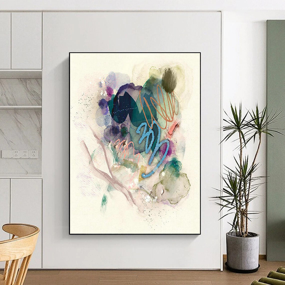 Large-Scale Customizable Hand-Painted Abstract Painting - Cool Art Decoration for Billiard Halls  DLZ0147