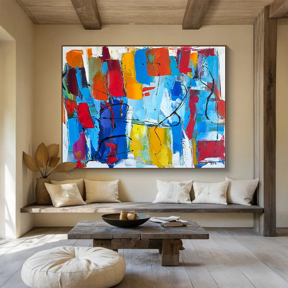 Customized Large-Scale Abstract Hand Painting for Subterranean Aquifer Protection and Restoration Office DLZ2989