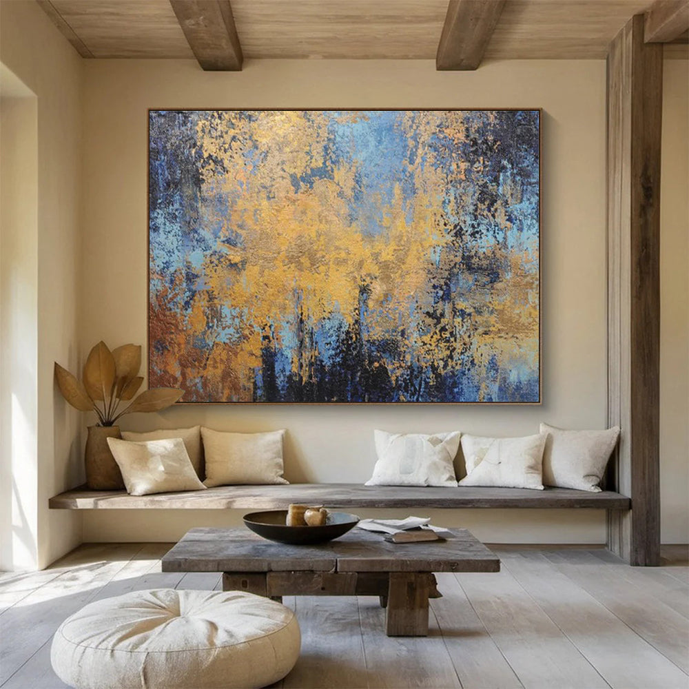 Custom Oversized Acrylic Abstract Painting - Hand-Painted for Living Room