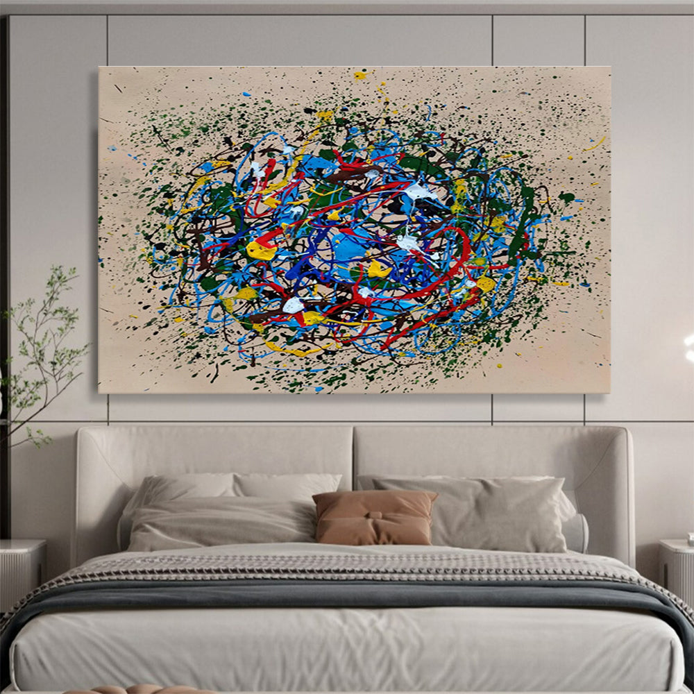 Oversized Custom Hand-Painted Abstract Art for Home Theater DLZ2688