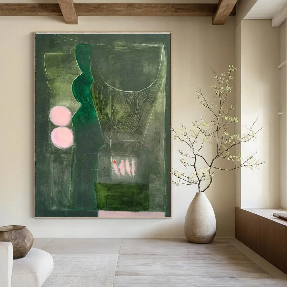 Large-Scale Custom Hand-Painted Abstract Painting - Stylish Art Decoration for Clubs  DLZ0136